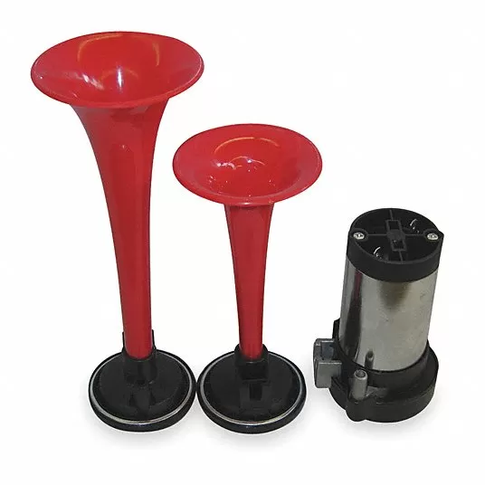 WOLO, Dual Trumpet Horn, Air, Red, Under-Hood Dual Trumpet Horn Imperial 400