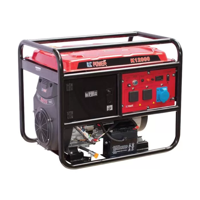 Gasoline Generator, 12 KW, Electric Starter, Fuel Tank Capacity 36 liters, 150Kg Generator Kc Power K12000