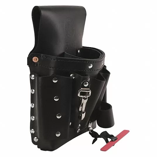 TOOLS, Black Tool Pouch, Leather, For Maximum Belt Width 3 in2DFT6 Tool Pouch Klein 5162T