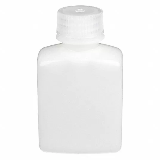 Wide Mouth Rectangular Bottle, Reagent, Plastic, 1000mL, Clear, 6 PK<br>6FAP3 Bottle Lab Safety Supply 6FAP3
