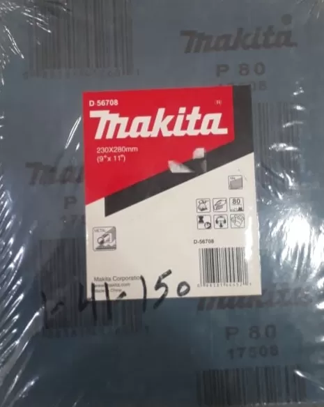 ABRASIVE PAPER 230X280MM FOR METAL 80 GRIT 50PC/SHRINK ABRASIVE BELT Makita D-56708