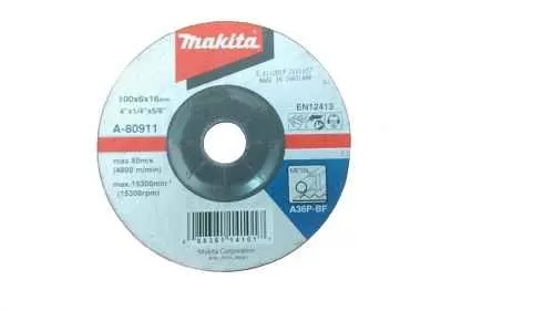 Accessories, Depressed Center Grinding Wheel (A-series), 100 x 6.0 x 16.00 Accessories Makita A-80911