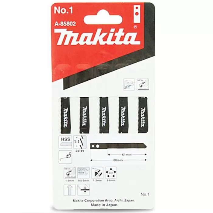 Accessories, Type Jig Saw Blade for Metal Accessories Makita A-85802