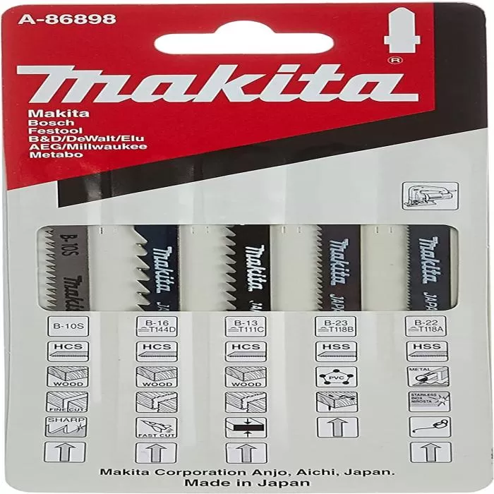 Accessories, Jig Saw Blade assortment Accessories Makita A-86898