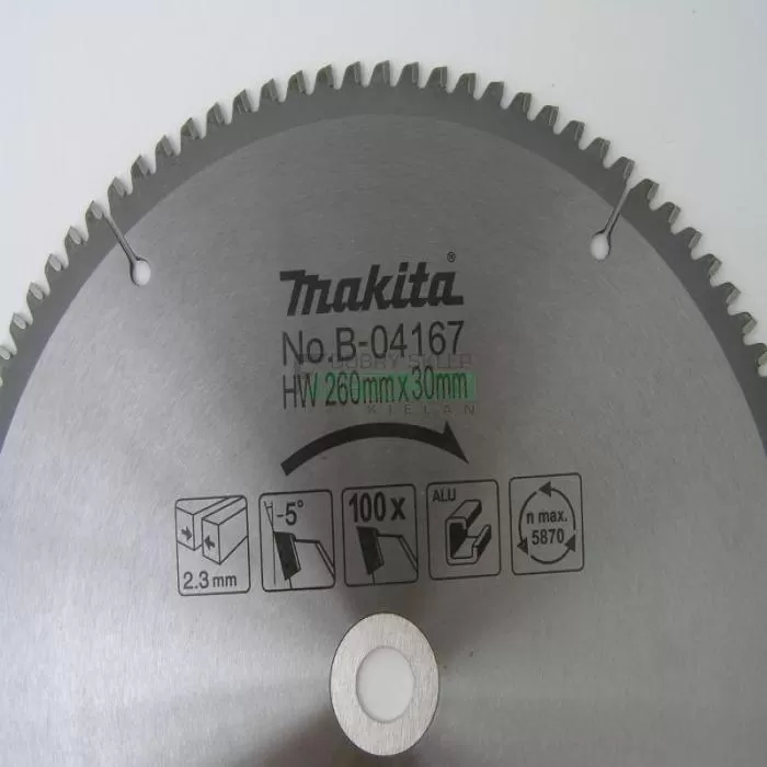 Accessories, Specilalized Blades for Aluminium (260mm) Accessories Makita B-04167