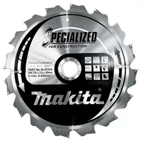 Blade for wood, 235MM Accessories Makita B-27274