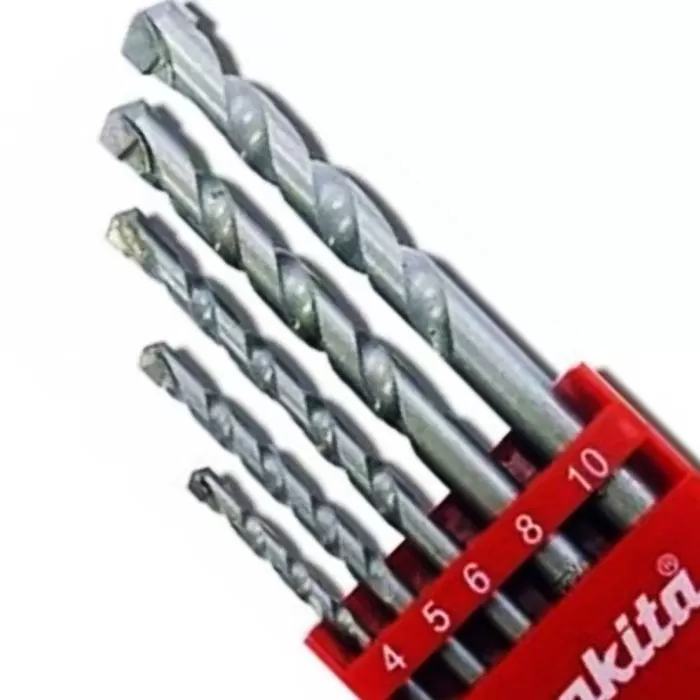 Accessories, Straight shank Masonry drill bit (5 pcs/ set ) Accessories Makita D-03894
