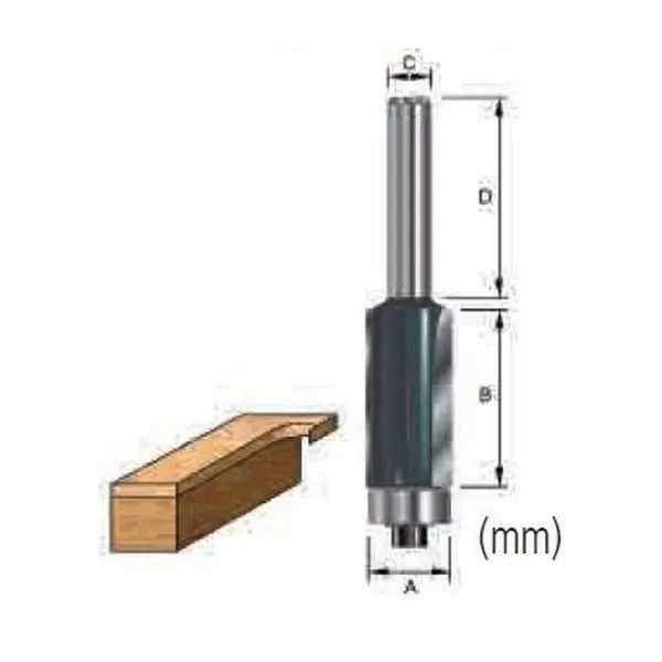 Accessories, Router Bits - Flush Trim Bit (9.5mm) Accessories Makita D-12239