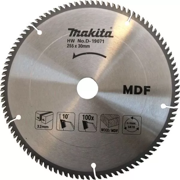 Accessories, Specialized for Cutting (MDF) Medium Density Fiber board 254mm Accessories Makita D-19071