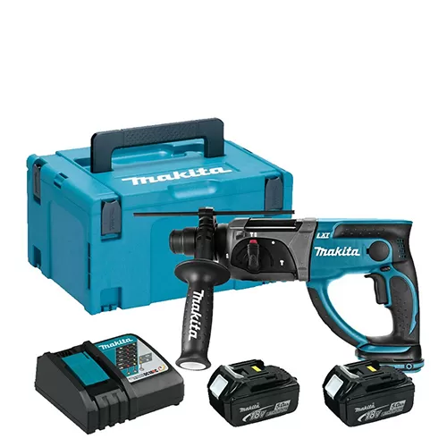 Cordless Rotary Hammer, 18V Lithium-Ion , 20mm, 4/5 Cordless Combination Hammer Makita DHR202RTJ