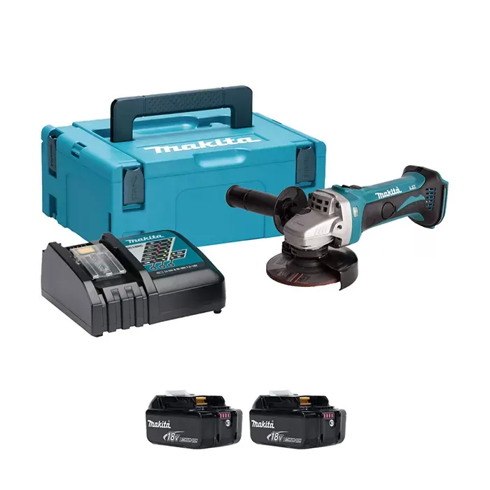 Cordless Angle Grinder, Slide Switch, 115mm (4-1/2 inch), 18V, 11,000 rpm, 2.0kg Cordless Angle Grinder Makita DGA452RTJ