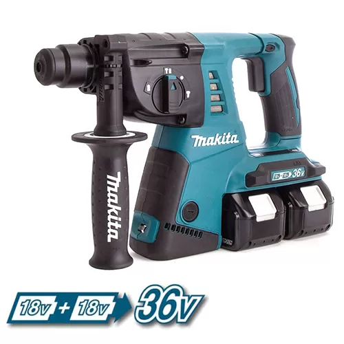 Cordless Rotary Hammer, 3 Modes, SDS Plus Bits, 36V, 26MM , 3.0J, 1250rpm, 5.1kg Hammer Makita DHR263RF2