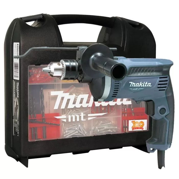 Impact Drill For Masonary , Steel, Wood, Drill chuck 13mm (1/2 inch), 710W, 0-3200rpm, 2.1kg Hammer Drill Makita M8100KSPG