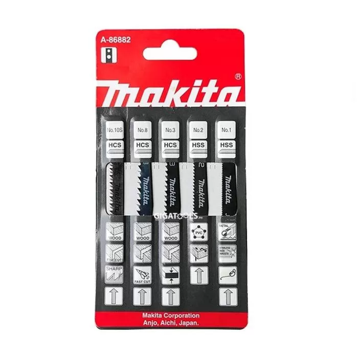 Jigsaw Blade Set, 5PCS A-86882 Jigsaw Blade Makita A-86882