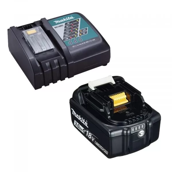 Power Source Kit, Lithium-ion Battery 18V (3.0Ah) BL1830B X 1Pc , Single Port Fast Charger DC18RC Power Source Kit Makita 191A26-0