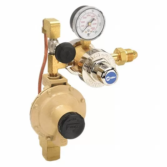 Nitrogen, Gas Regulator, CGA-580, Three Stage, Brass, 0.40 to 0.60 psi38N743 Gas Regulator Miller Electric 16391