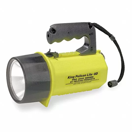 High Visibility Flashlight Yellow Xenon, Plastic, 11 hr Run Time Flashlight Pelican 4000-001-240-G