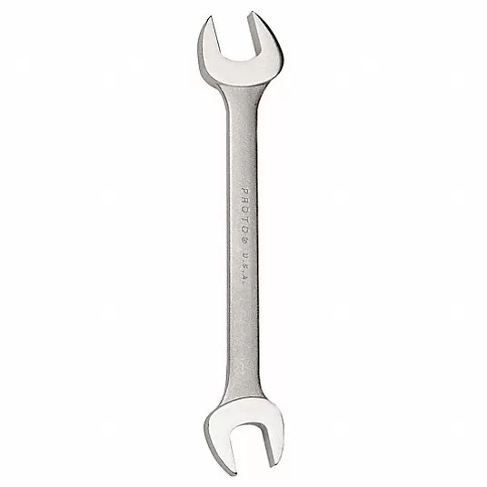 Open End Wrench, Alloy Steel, Satin, Head Size 5/16 inch x 3/8 inch, Overall Length 5 1/8 inch Open End Wrench Proto J3020