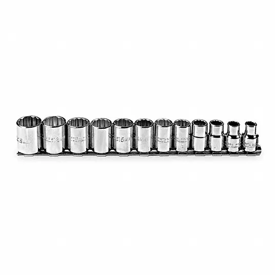 Socket Set, Size 8 mm to 19 mm 1AC92 Socket Set Proto J52216