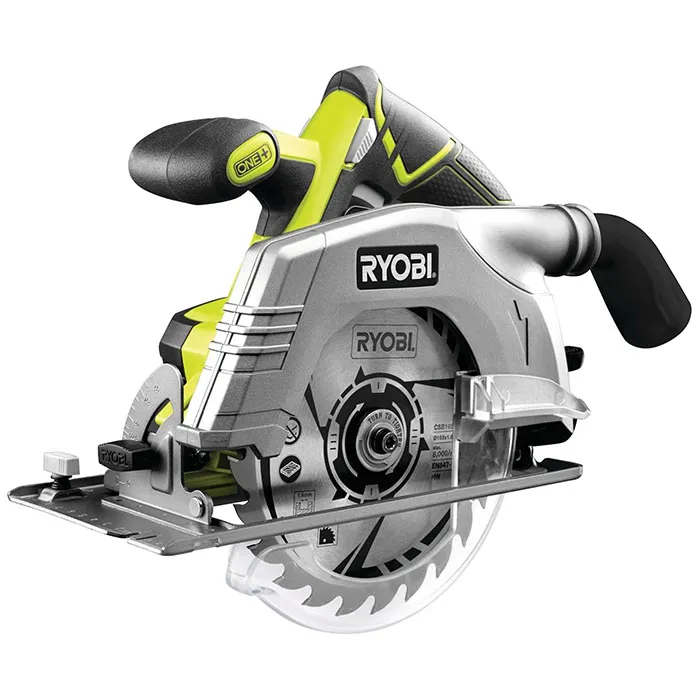 Cordless Wood Circular Saw, 165mm (6.5 inches), 18V, 4700rpm, 2.8kg Cordless Wood Circular Saw Ryobi R18CS-0