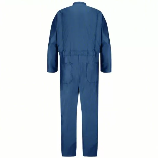 Anti-Static Coveralls, Medium ( 40 1/2 inch x 49 inch ), Navy, Regular, Polyester, Zipper Anti-Static Coveralls RED KAP CK44NVRGM