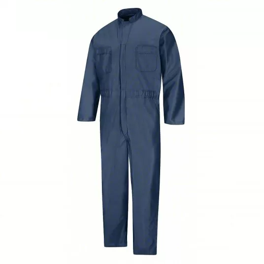 Anti-Static Coveralls, XLarge ( 48 1/2 inch x 58 inch ), Navy, Regular, Polyester, Zipper Anti-Static Coveralls RED KAP CK44NVRGXL