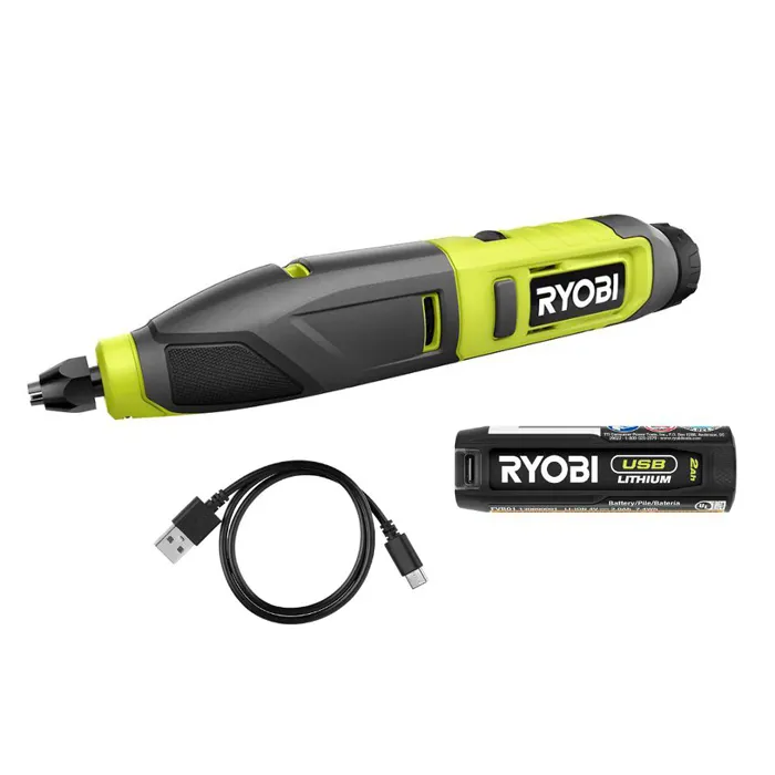 Cordless USB Lithium Wood Carving Kit, 4V 2.0Ah, 0.4kg Cordless Wood Carving Kit Ryobi RPC4-120G