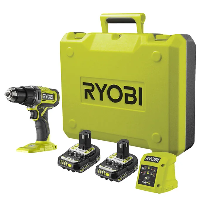Cordless Hammer Drill Machine, For Steel / Wood / Masonry, 13 mm, 18V, 1.8 kg Cordless Hammer Drill Machine Ryobi RPD18-2C20B