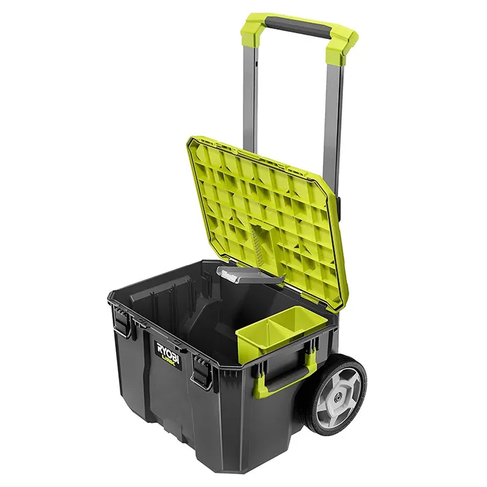 Tool Box with Trolley, 90 kg Load Capacity, Waterproof and Dustproof, Link System Tool Box with Trolley Ryobi RSL201