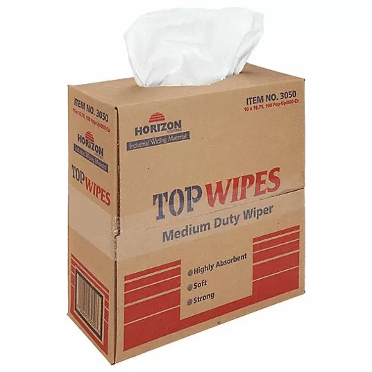T, Dry Wipe, Ability One, 10 in x 16 3/4 in, Number of Sheets 100, White Dry Wipe Skilcraf 7920-01-448-7003