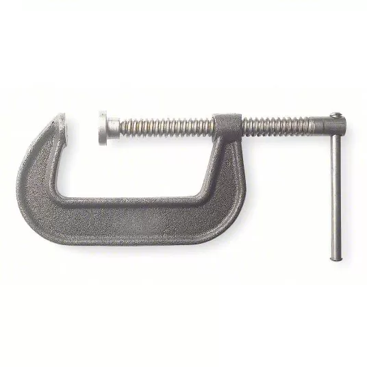 C-Clamp, 6 inch Max. Opening, 2 3/4 inch Throat Depth, Cast Iron, 2,450 lb Clamping Pressure, Gray C-Clamp Westward 2LAY7