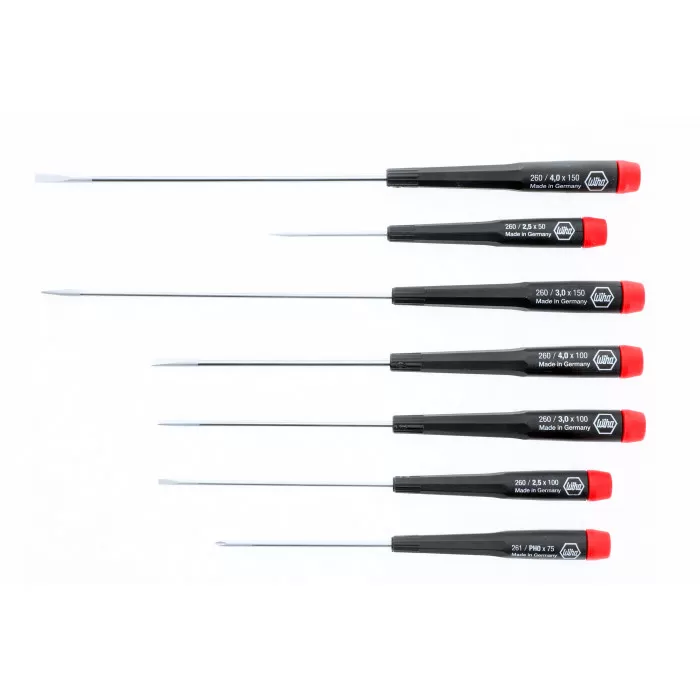 Set of Precision Slotted and Phillips Screwdrivers Screwdrivers Wiha 26092